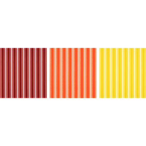 (1) A1932403 - 8 red, 8 orange, and 8 yellow full size glue sticks  