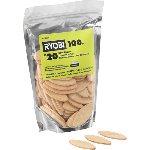 (100) #20 Wood Biscuits