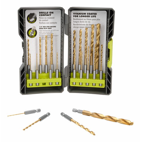 Ryobi titanium deals drill bit set