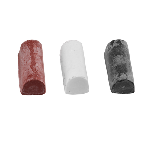 (3) Mini Compound Sticks : Emery (black), Tripoli (brown), White Rouge (white)