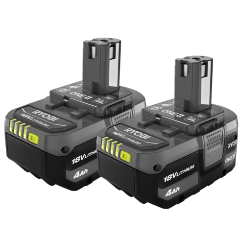 (2) baterías ONE+ de 18 V y 4 Ah