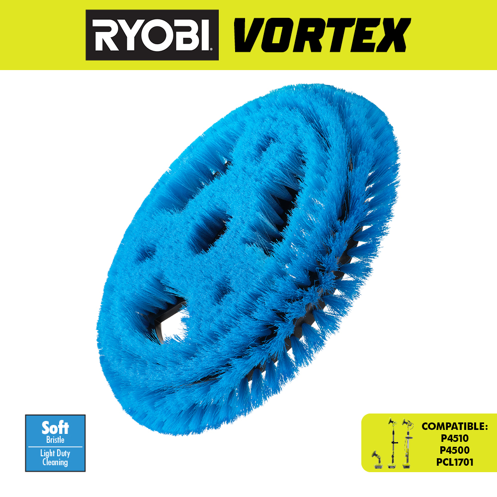 11" VORTEX SOFT BRISTLE BRUSH RYOBI Tools