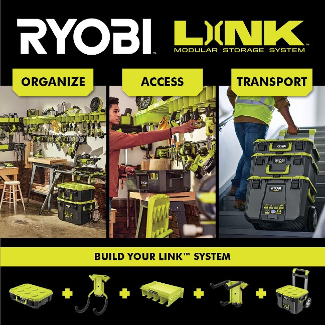 Ryobi 18v ONE Tools Under-cabinet / Shelf Mount / Holder Rack 