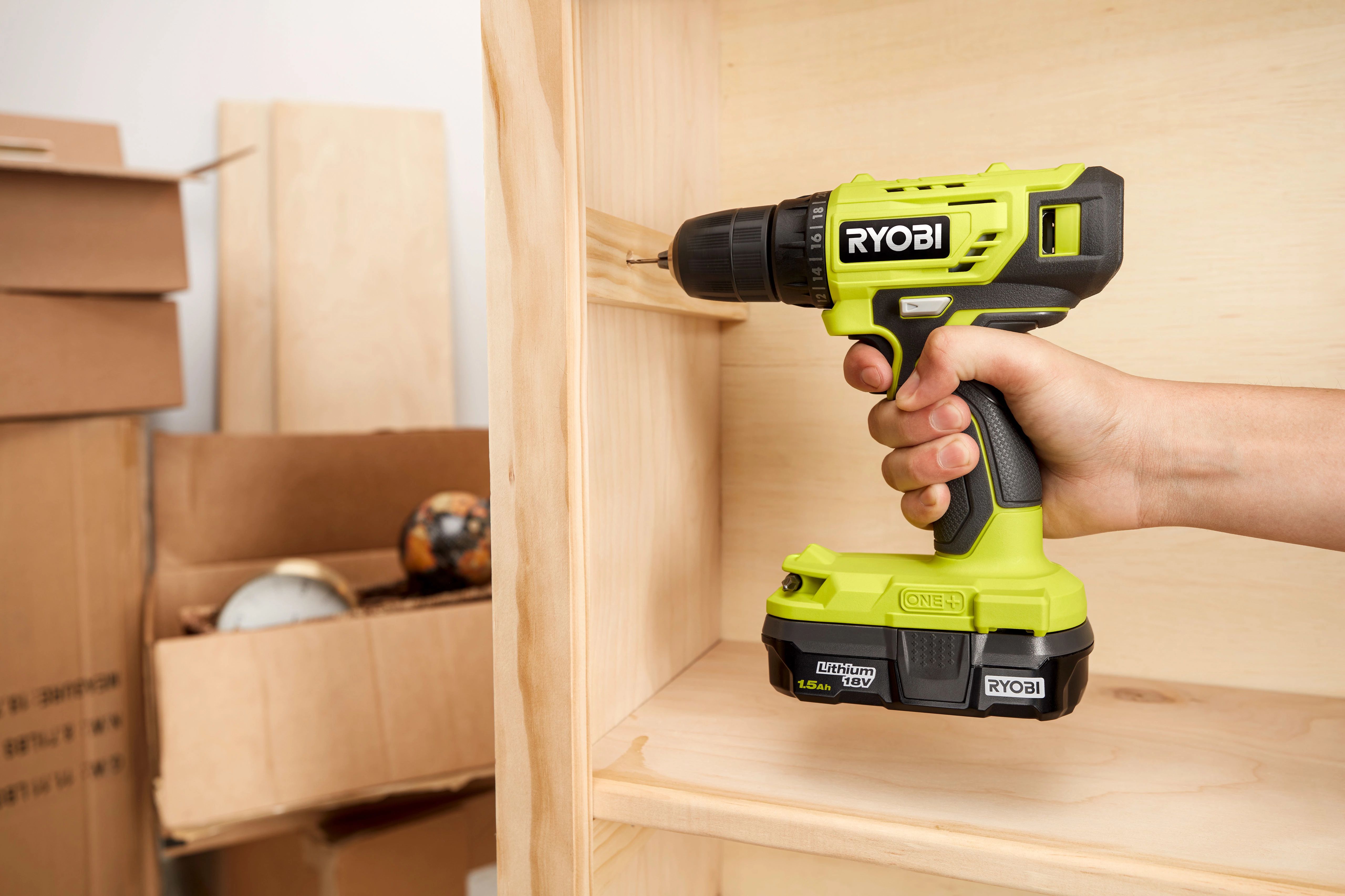 RYOBI 18V ONE+ Lithium-Ion 3/8-inch Cordless Drill Kit with 24-Piece  Drilling and Driving