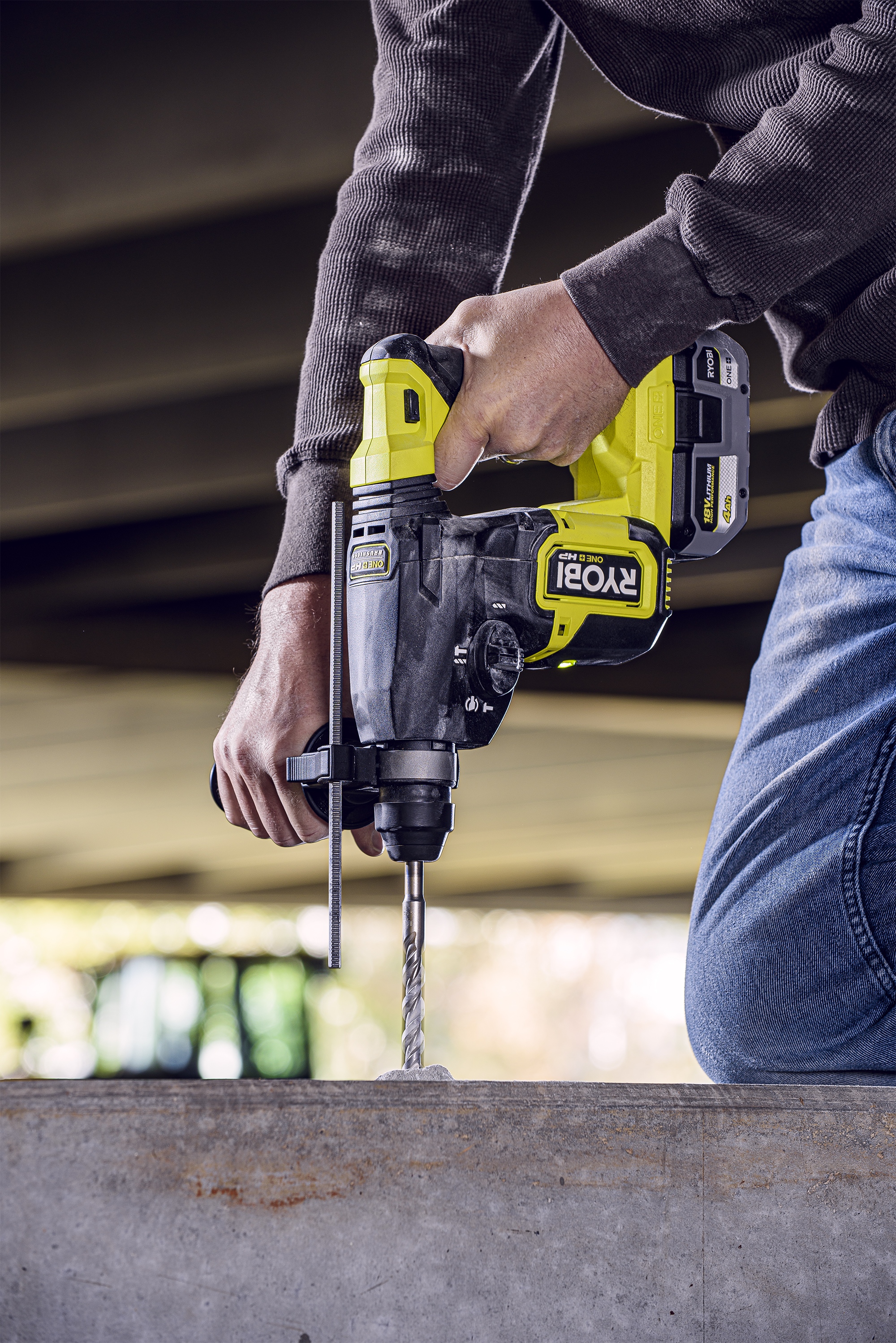 Ryobi ONE+ 18-Volt 1/2 in. Cordless SDS-Plus Rotary Hammer Drill Power Tool  