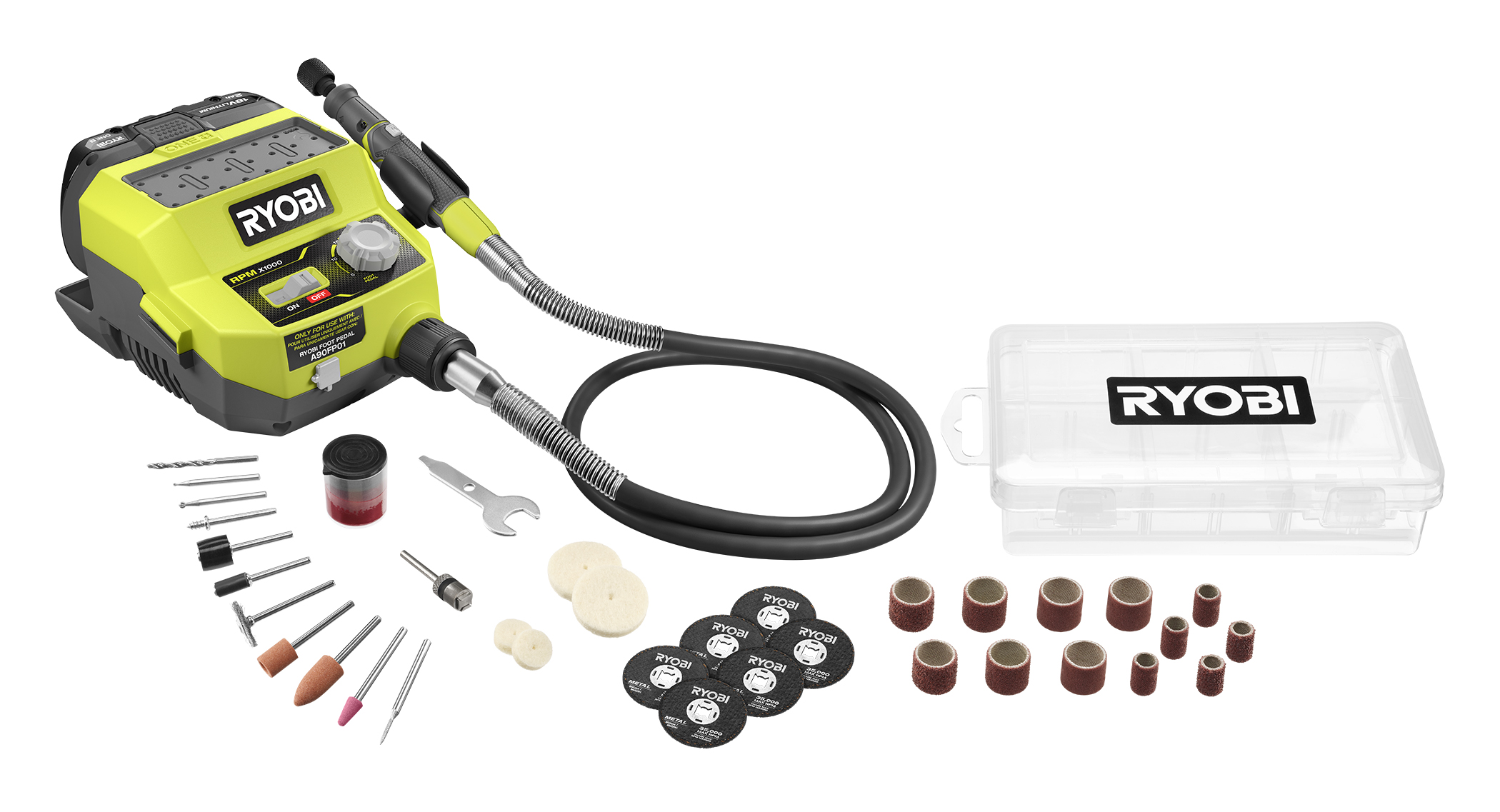RYOBI Rotary Tool 3-Piece Assorted Sharpening Kit A90GS02 - The