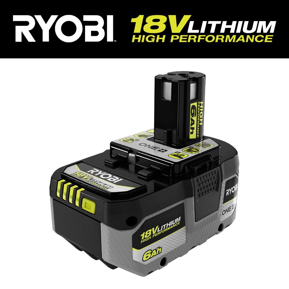 Ryobi P193 18 Volt 6.0 Ah ONE+ Lithium-Ion LITHIUM+ HP High Capacity  Compact Battery