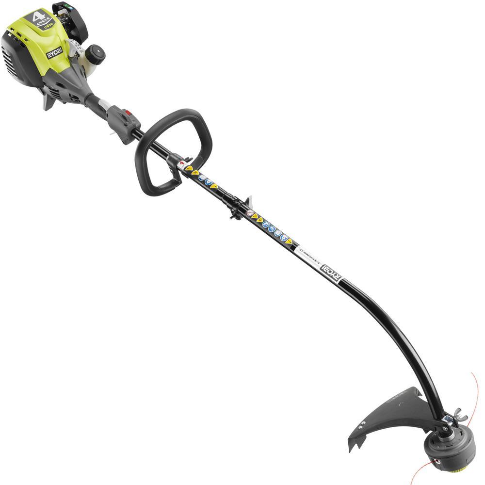 4 Cycle FULL CRANK Curved Shaft Trimmer - RYOBI Tools
