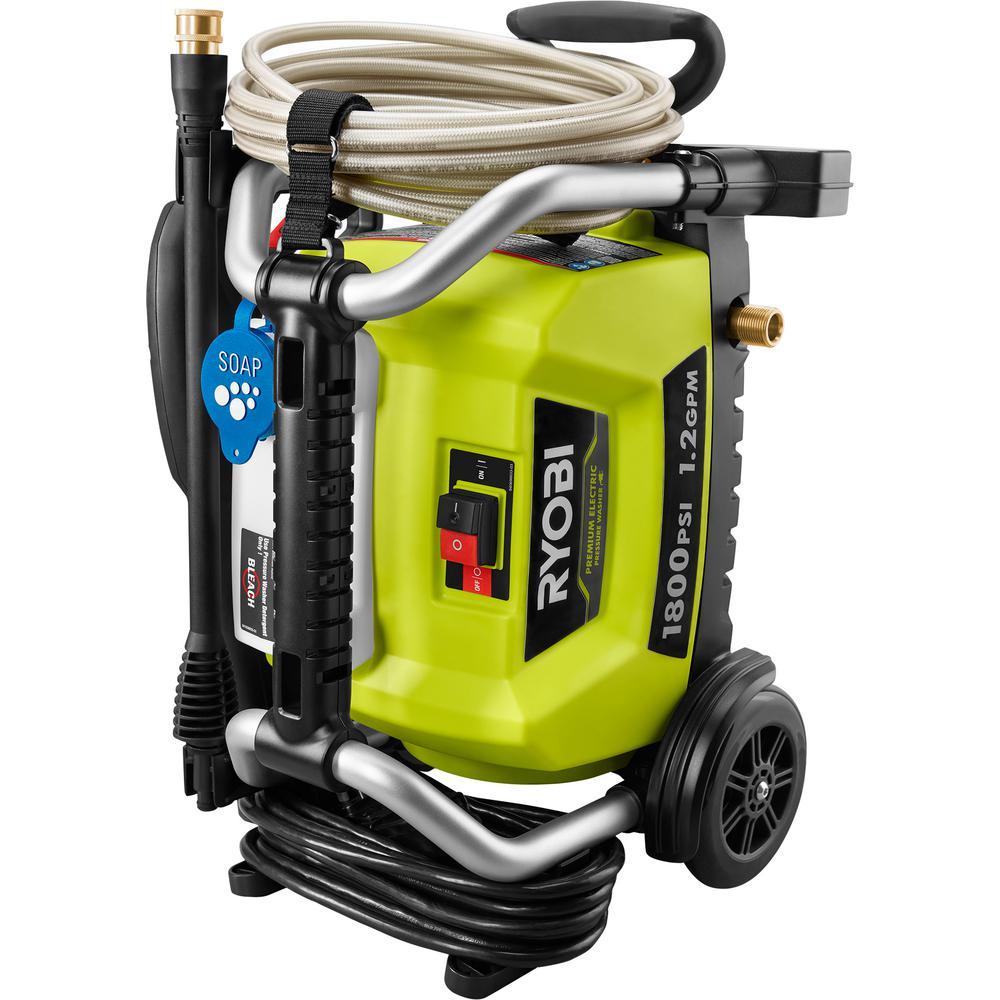 Ryobi RY141802-SC 1800 PSI 1.2 GPM Cold Water Electric Pressure Washer with Surface Cleaner