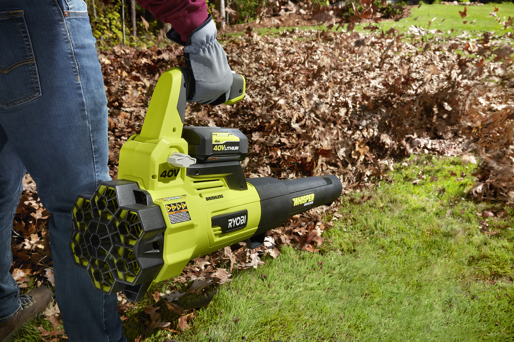 Ryobi 40V Cordless Backpack Leaf Blower - 145 MPH 625 CFM Brushless With Battery & Charger