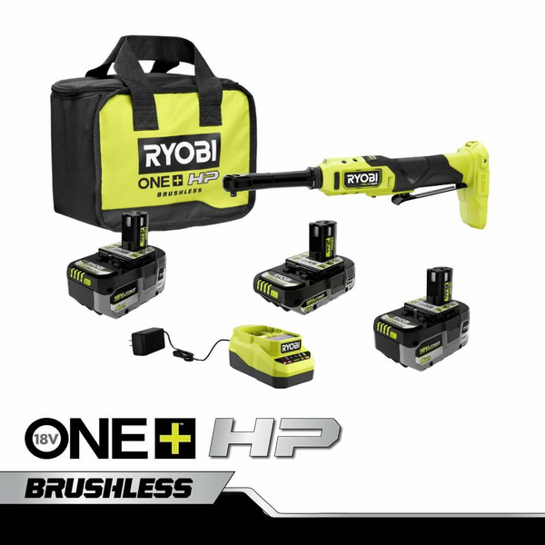 Product photo: 18V ONE+ LITHIUM HIGH PERFORMANCE STARTER KIT WITH FREE 18V ONE+ HP BRUSHLESS 1/4" EXTENDED REACH RATCHET