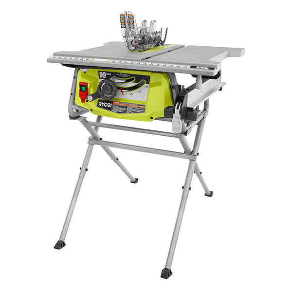 Product photo: 10" table saw with folding stand