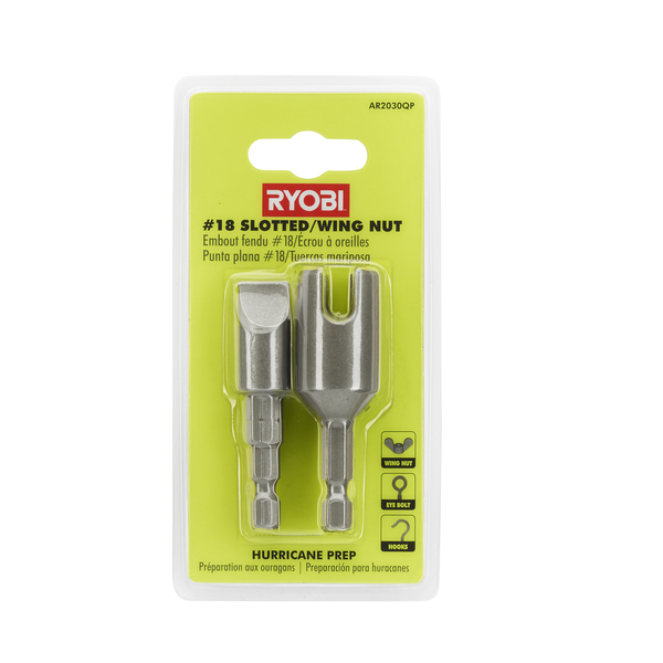 Product photo: Wing Nut/Bolt Driver and #18 Flat Driver Bit
