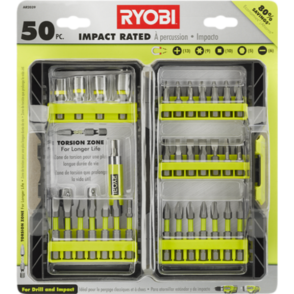 RYOBI 50PC IMPACT DRIVING SET - RYOBI Tools