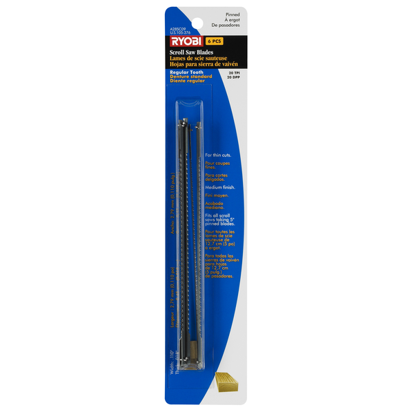 6 PC. Scroll Saw Blades RYOBI Tools