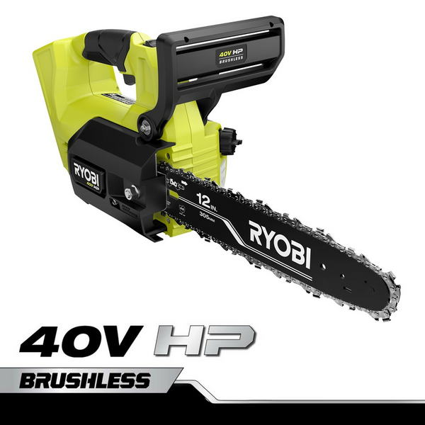 Product photo: 40V HP BRUSHLESS 12" TOP HANDLE CHAINSAW 
