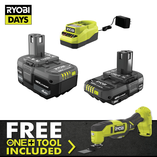 Product photo: 18V ONE+ LITHIUM STARTER KIT WITH FREE 18V ONE+ MULTI-TOOL