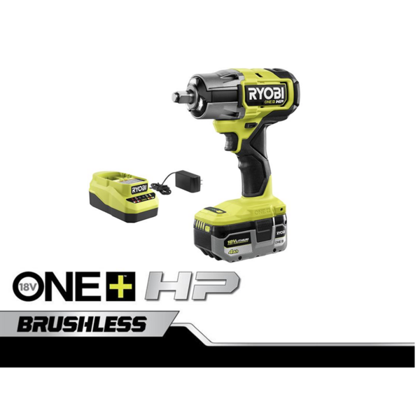 Product photo: 18V ONE+ HP Brushless 4-Mode 1/2" Impact Wrench Kit