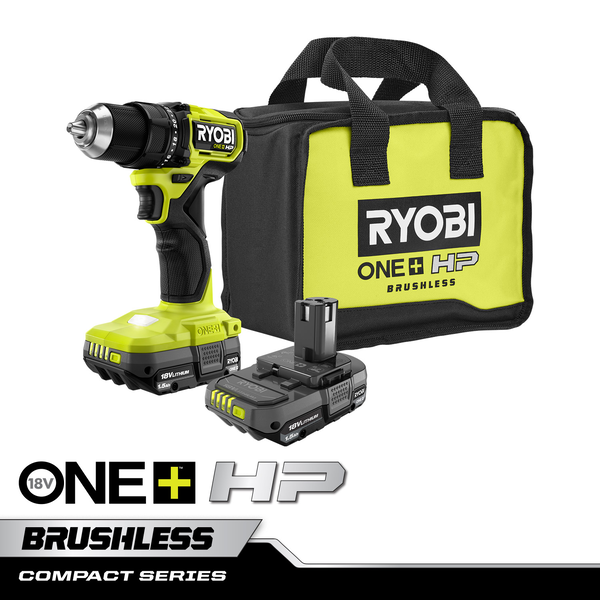 Product photo: 18V ONE+ HP COMPACT BRUSHLESS 1/2" DRILL/DRIVER KIT