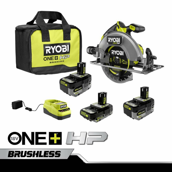 Product photo: 18V ONE+ LITHIUM HIGH PERFORMANCE STARTER KIT WITH FREE 18V ONE+ HP BRUSHLESS 7-1/4" CIRCULAR SAW