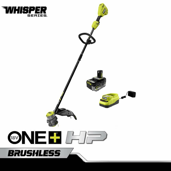 Product photo: 18V ONE+ HP BRUSHLESS WHISPER SERIES 15" STRING TRIMMER KIT