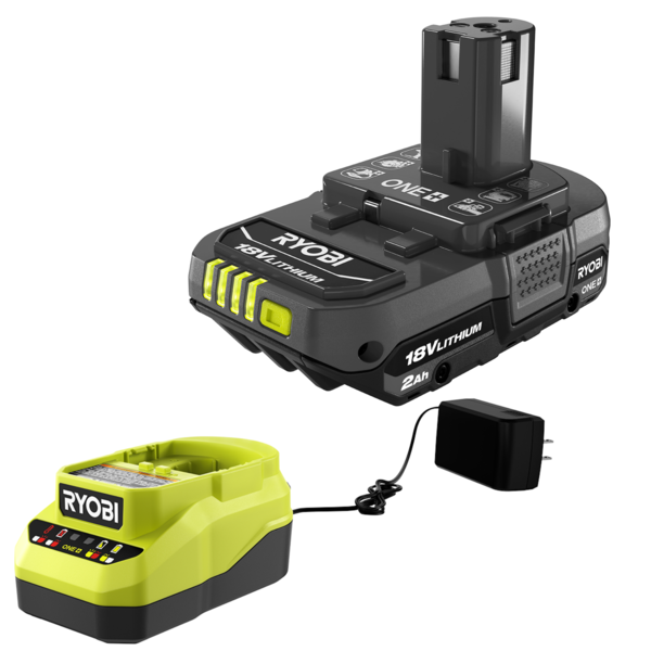 Product photo: 18V ONE+ 2AH LITHIUM BATTERY AND CHARGER STARTER KIT