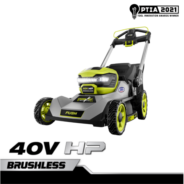 Product photo: 40V HP Brushless 21" CrossCut Push Mower Kit