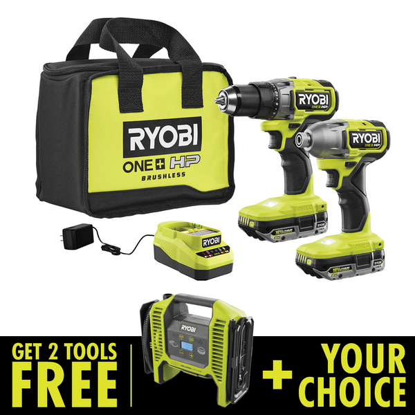 Product photo: 18V ONE+ 2-TOOL COMBO KIT WITH FREE 18V ONE+ DUAL FUNCTION INFLATOR/DEFLATOR & FREE TOOL OF CHOICE