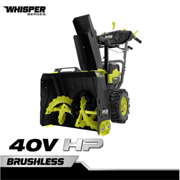 Product photo: 40V HP BRUSHLESS WHISPER SERIES 22" TWO-STAGE SNOW BLOWER