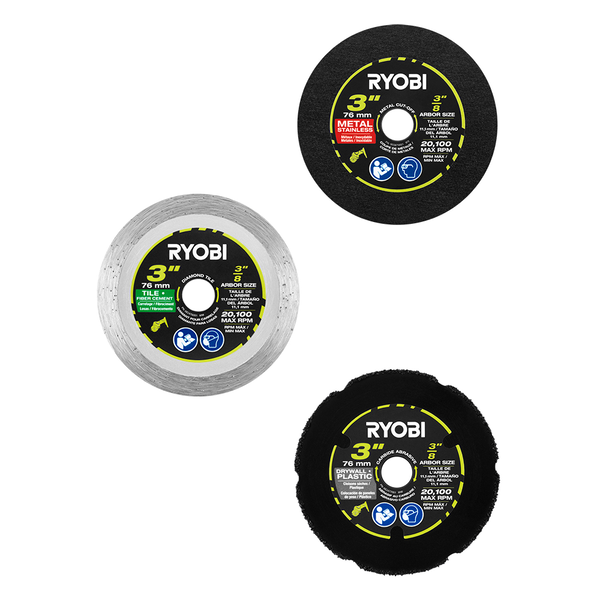 Product photo: 3 " Multi-Material Cut-Off Wheel Set (3-Pack)
