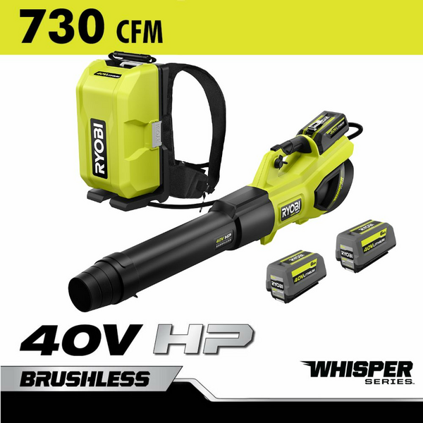 Product photo: 40V HP BRUSHLESS WHISPER SERIES BACKPACK/HANDHELD BLOWER