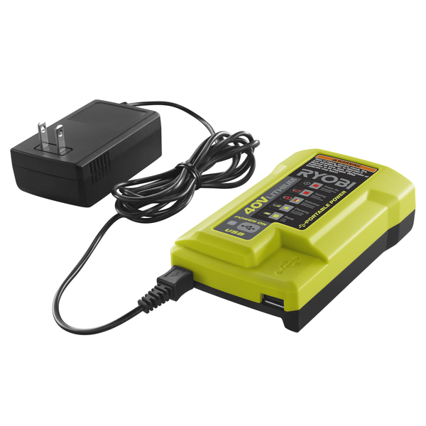 Product photo: 40V 2-In-1 Battery/USB Charger
