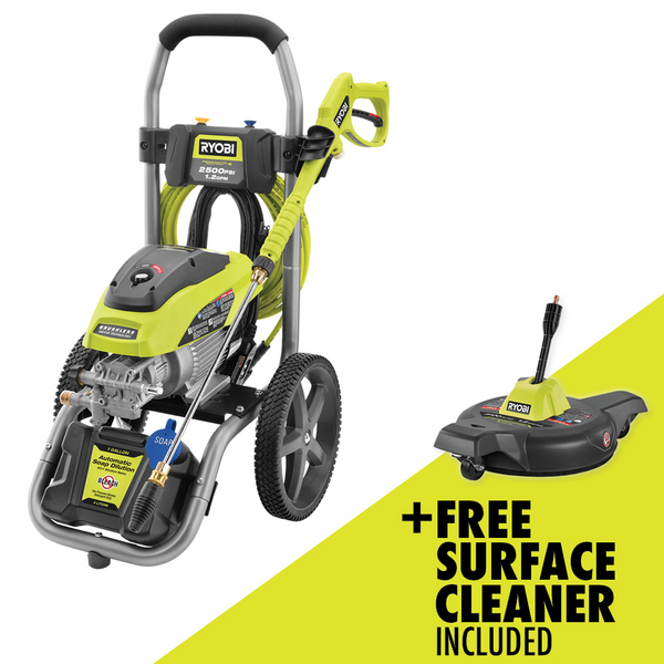 Product photo: BRUSHLESS 2500 PSI ELECTRIC PRESSURE WASHER WITH FREE 12" 2300 PSI SURFACE CLEANER