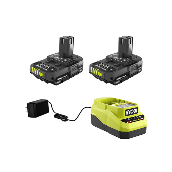 Product photo: 18V ONE+ LITHIUM-ION 2.0Ah BATTERY (2-PACK) AND CHARGER