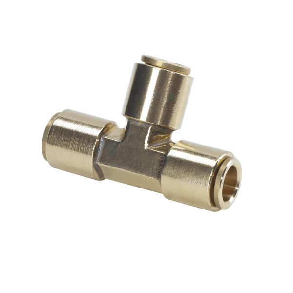 Product photo: 3/8" Brass Slip Lock T Connector