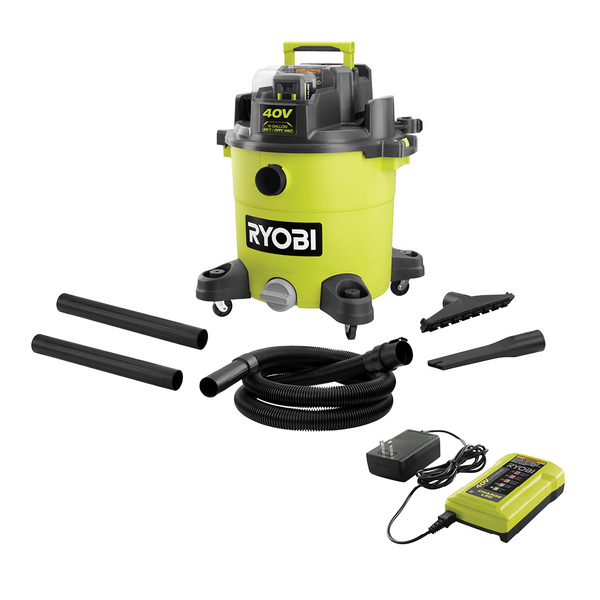 Product photo: 40V 10 GALLON WET/DRY VACUUM KIT