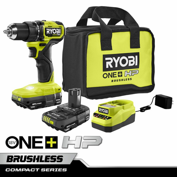 Product photo: 18V ONE+ HP COMPACT BRUSHLESS 1/2" DRILL/DRIVER KIT