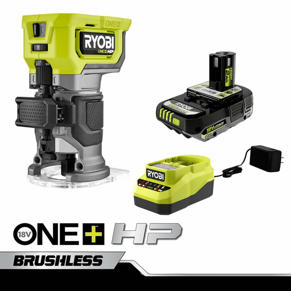 Product photo: 18V ONE+ HP BRUSHLESS COMPACT ROUTER KIT