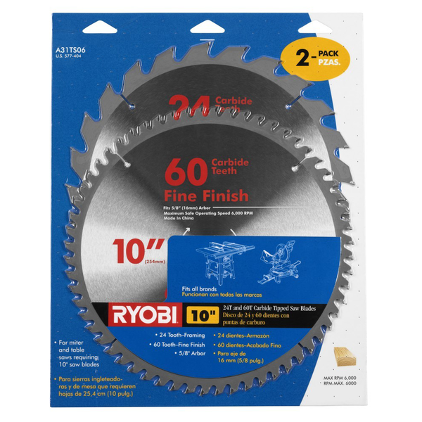 Product photo: 10" Saw Blade - 2 Pack