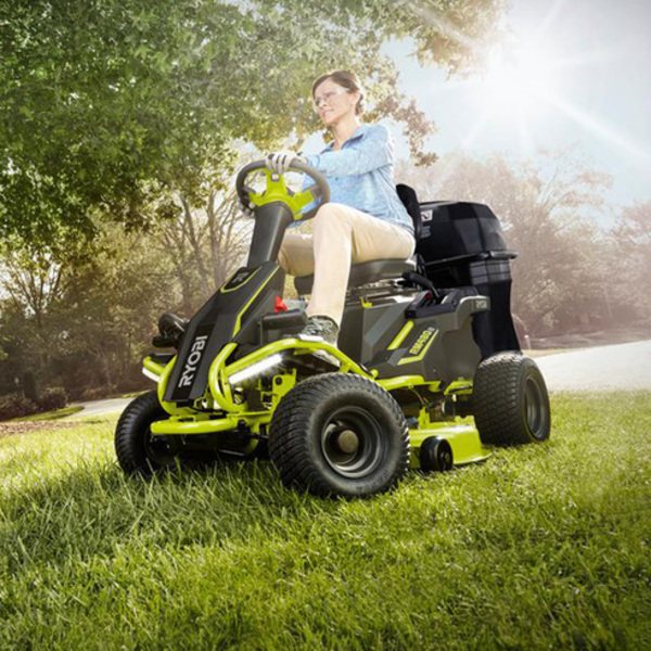 Product photo: Electric Riding Mower Bagger Attachment