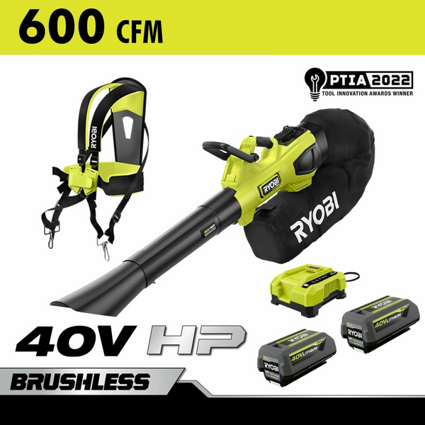 Product photo: 40V HP BRUSHLESS 600 CFM BLOWER/VACUUM KIT