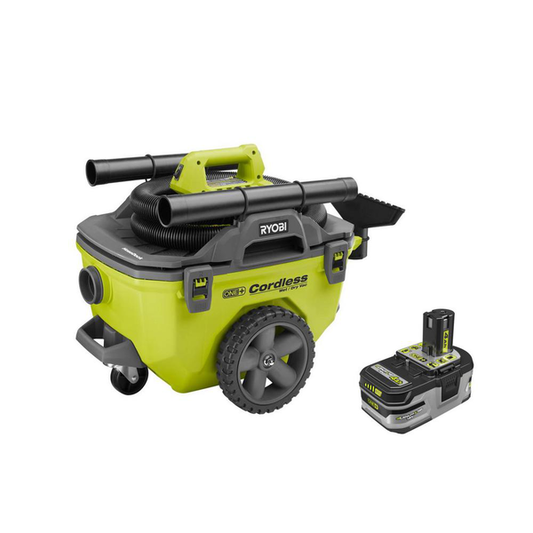 18v One+ 6 Gal. Wet Dry Vacuum With 4.0 Ah - Ryobi Tools