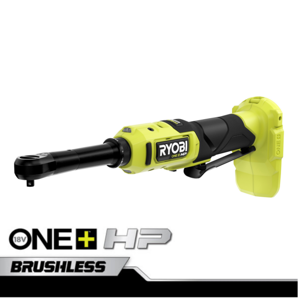 Product photo: 18V ONE+ HP Brushless 1/4" Extended Reach Ratchet