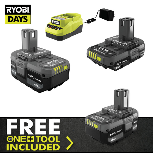 Product photo: 18V ONE+ LITHIUM STARTER KIT WITH FREE 18V ONE+ 4AH LITHIUM BATTERY