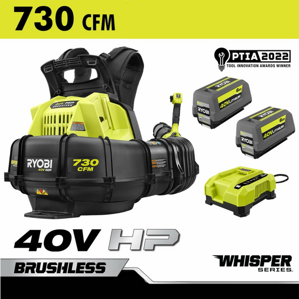 Product photo: 40V HP BRUSHLESS 730 CFM BACKPACK BLOWER KIT