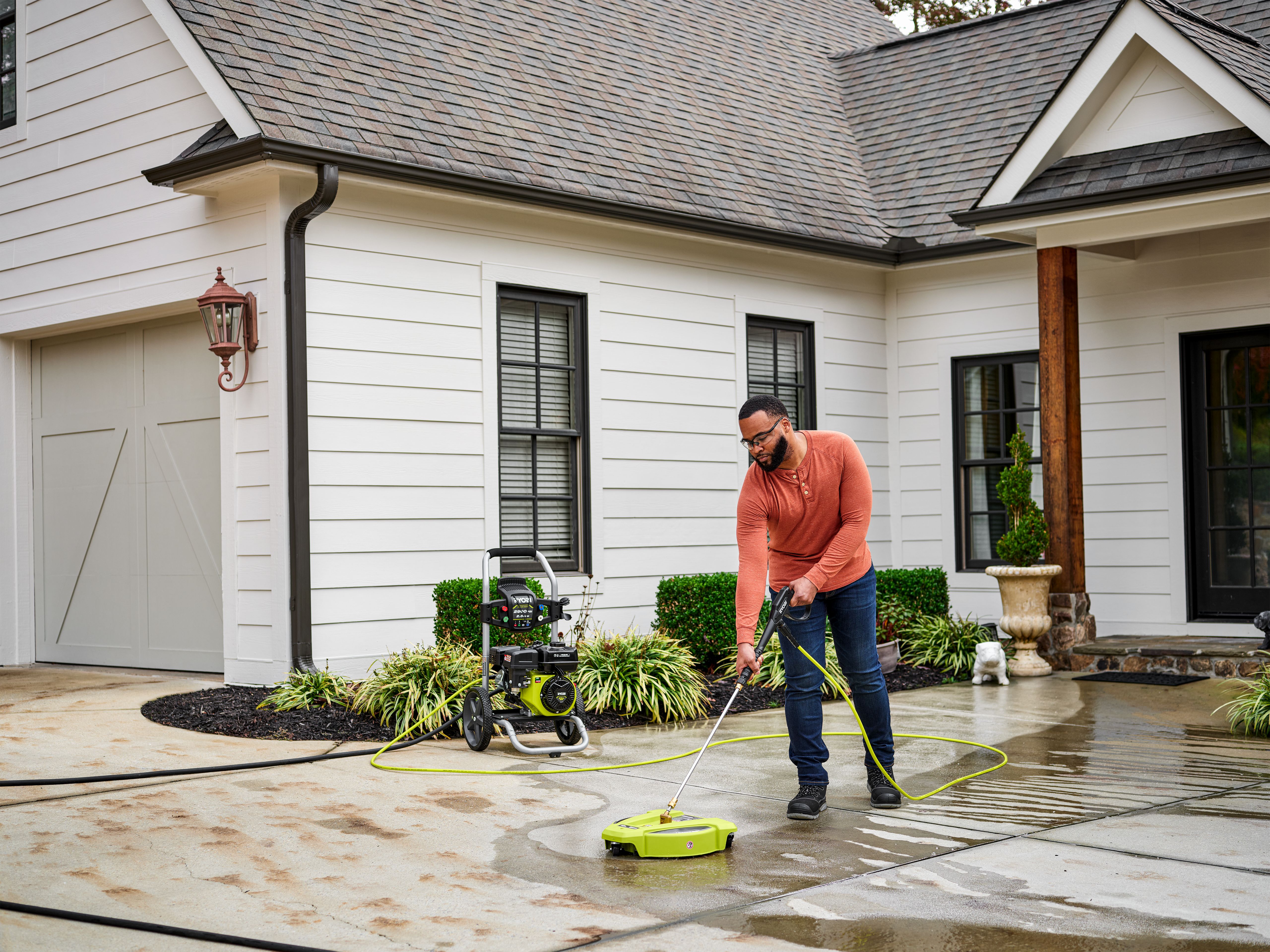 RYOBI 15 in. 3400 PSI Gas Pressure Washer Surface Cleaner with Caster  Wheels RY31SC15 - The Home Depot