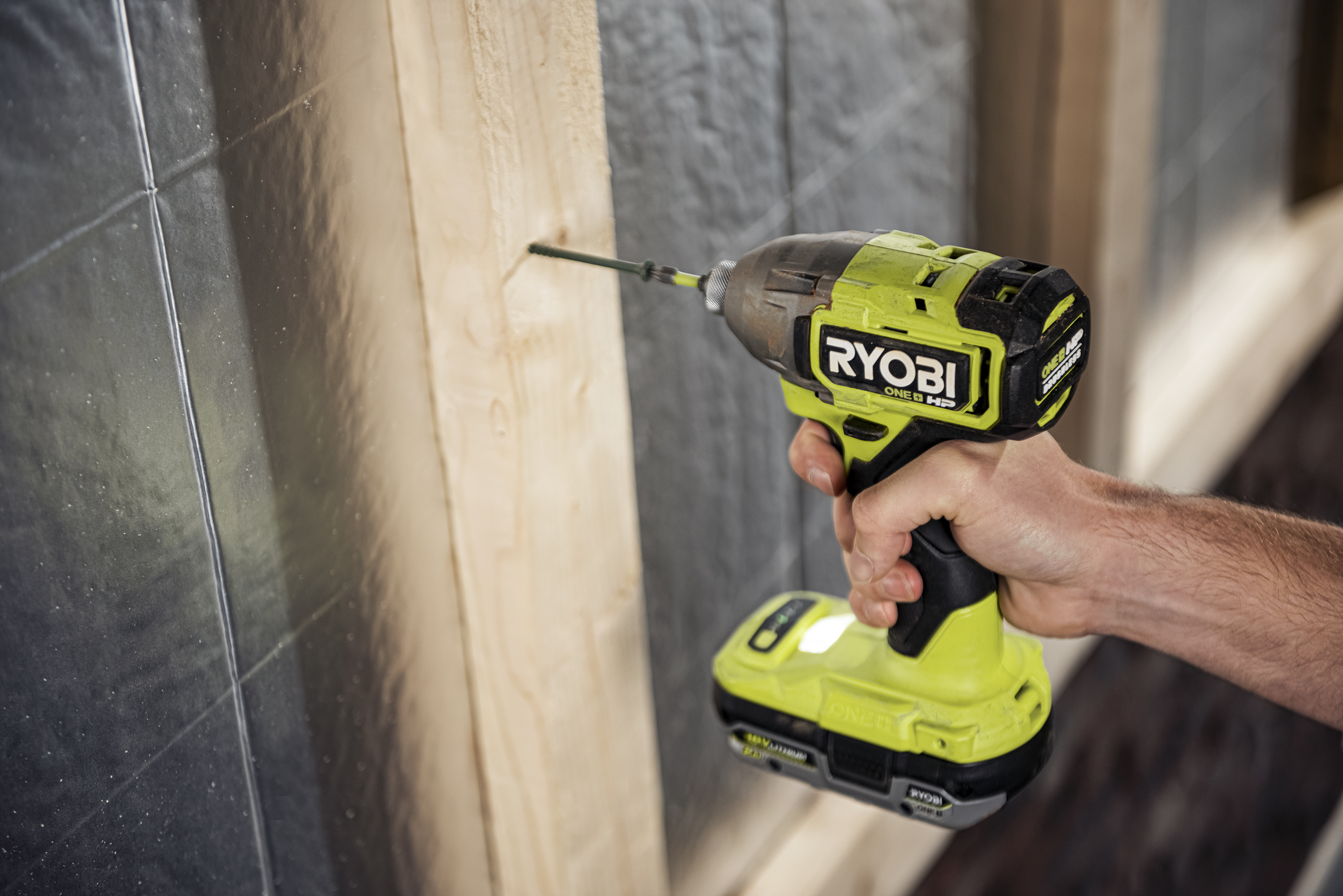 RYOBI ONE+ HP 18V Brushless Cordless 1/2 in. Hammer Drill Kit with (1) 4.0  Ah High Performance Battery, Charger, and Tool Bag