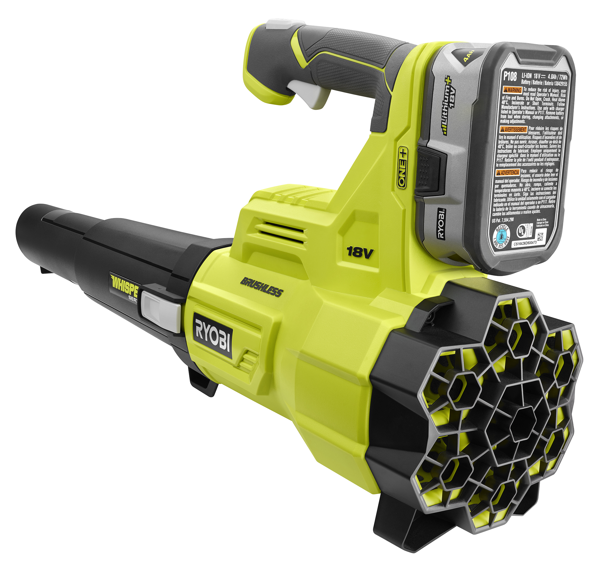 18V ONE+ BRUSHLESS 410 CFM Whisper Series Blower - RYOBI Tools
