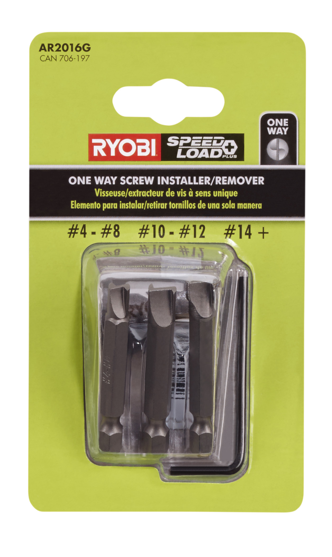 One-Way Screw Remover/Installer Set with Sleeve - RYOBI Tools