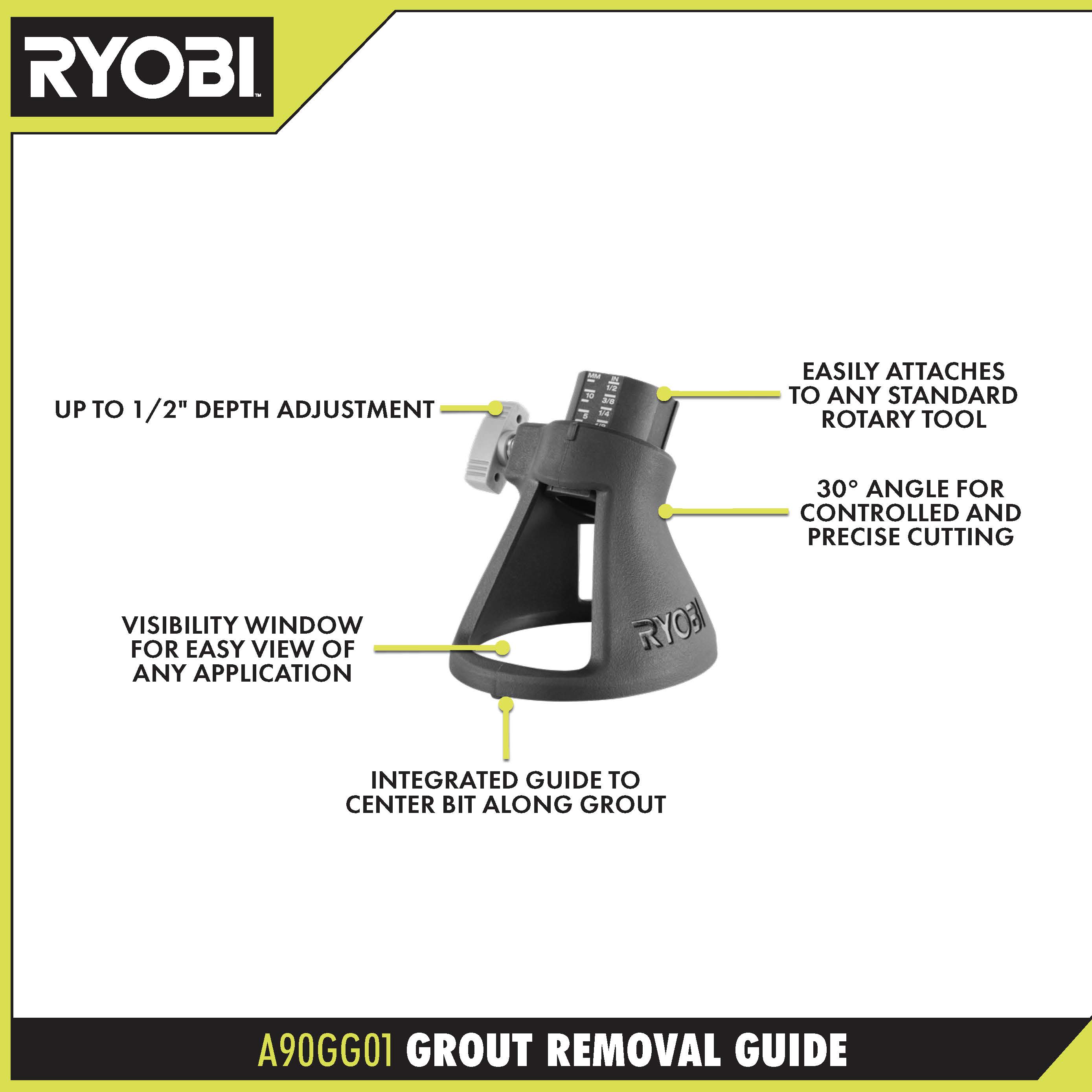 Grout Removal Rotary Kit Ryobi Tools 2102